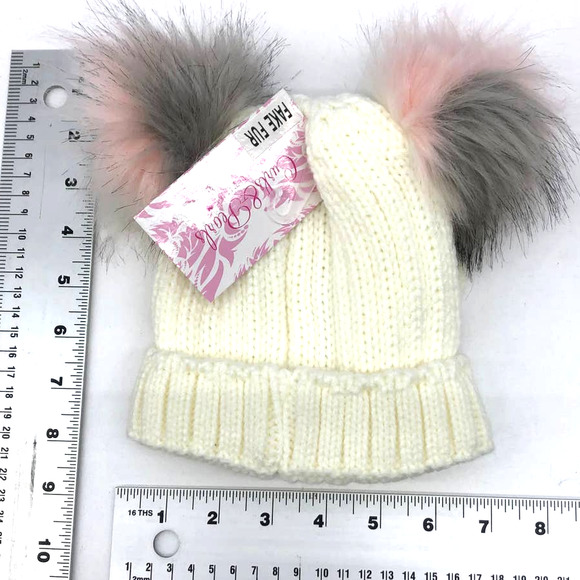 5/$25 Toddler Curls & Pearls Couture Toddler Winter Hat Beanie and Mitten Set - Picture 4 of 5